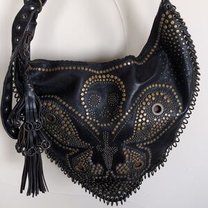 Cesare Pancotti Italian Leather Vintage Goth/ Medieval🗡️ Handbag -Extraordinary